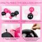 123pcs Pink and Black Balloon Arch Garland Kit with Hot Pink Light Pink Black Foil Balloons for Baby Shower Birthday Party Decorations